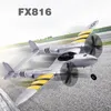 FX-816 Seconde Guerre mondiale Air Force P38 RC Avion 2,4 GHz 4CH RC Avion à voilure fixe Drone de vol extérieur pour enfants Jouets Cadeau d'anniversaire 240117