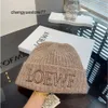 Designer loewf chapéu de lã feminino clássico solidéu masculino chapéu de malha de caxemira para o calor do inverno