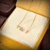Necklace designer necklace luxury jewelry brand Necklaces Solid Colour Letter Design Necklace diamond Casual classic Style Jewelry Christmas gift very nice