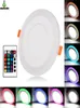 Ultra Slim LED Panel Lights 3W 6W 9W 18W 24W rund fyrkant RGB Cool vit lampa infälld akryl Downlight AC 110220V fjärrkontroll Contro3194559