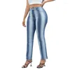 Damesjeans Hoge taille voor damesbroeken Baggy denimbroeken Y2k-kleding Sexy push-up groot formaat wijde pijpen Coquette-vrouw