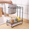 Kitchen Storage Multifunctional Drain Rack Household Wall-mounted Sink Artifact Towel Sponge Rag