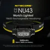 NU43 hoofdlamp met hoge stroomsterkte en 3400mAh lithiumbatterij 240117