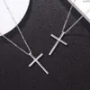 Tiffanylris Ecklace Populära T -halsband hängande Family Womens Halsband med Diamond S925 Sterling Silver Cross Pendant CLAVICLE CHAIN ​​MATERIAL Luxury CLA