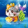 Blocks Cartoon Cute Kitten Fish Mini Building Blocks DIY Animal Doll Model Assembly Toy Suitable for Home Decoration and Holiday Giftsvaiduryb