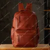 10A+ High quality bag Large Tanned Cowhide Backpack Men's Genuine Leather Business Computer Bags Handmade Capacity Travel Fashionable Vegetable and Trendy