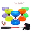 Conjunto profissional diabolo embalagem tri ou cinco rolamentos kongzhu com vara de mão e saco de malha ioiô brinquedos de malabarismo mágico 240117