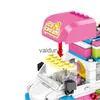 Bloks City Snack Store Street View Food Girl Truck Araba Buz Yapı Blokları Eğitim Yaratıcı Tuğlalar Figürleri Ldrenvaiduryb için Oyuncaklar