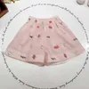 Lyxiga barn kortärmad kostym Summer Lovely Pink Baby Tracks Size 90-160 Girls T-shirt och randtryck Shorts Jan20