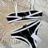 Diseñador para mujer Bikini Traje de baño Carta Cristal Monokini Moda Sexy Biquini Conjunto corto Sujetador Fiesta en la playa Sexy Push Up Vendaje Traje de baño Traje de baño