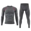 Vinterkvalitet Termiska underkläder Set Men Fitness Training Wear Dry Stretch Thermo Man Warm SXXL 240117