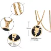 Collana con 12 costellazioni dello Scorpione per uomini/donne, regali di compleanno, ciondolo in oro giallo 14k con amuleto, segno zodiacale, gioielli