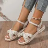 Sandals Platform Women Bow Summer Flats Shoes 2024 Designer Open Toe Beach Flip Flops Outdoor Dress Slippers Femme Slides