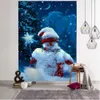 Wandtapijten Wintersneeuwtafereel Kerstboomtapijt Boheemse kamerwanddecoratie Wandophanging retro esthetischevaiduryd