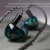 Auricolari QoA Vesper 1DD 1BA Hybrid Driver Monitor In Ear Auricolare HiFi DJ Musica Sport Cuffie con cavo da 0,78 mm 2 pin Cuffie per regali