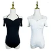 Ropa de escenario Tops de baile latino Negro Blanco Ropa de práctica de verano Mujeres Salón de baile Tango Baile Chacha Rumba Traje de rendimiento YS5079