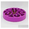 Dog Bowls Feeders Food Grade PP Material Flower Pet Slow Bowl Anti-Suffocation Neck Guard Anti-Vomiting Lämplig för Small Medium Dhdjo