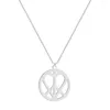 Pendant Necklaces CHENGXUN Heart In Peace Sign Hippie Love Charm Necklace Anti-war Jewelry For Women Men Birthday Gift Geometric Design