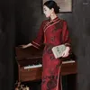 エスニック服cheongsam harajukuモダン中国のドレスqipao女性のためのレトロ大きなサイズカーニバルアップパーティーdisfraz hombre