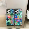 Custodie per cellulari Custodia in silicone di lusso per iPhone 15 14 13 12 11 Pro Max Plus Cartoon Lavoro manuale Graffiti Bradipo Leopard Chic Cute Glitter Cover J240118