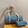 Sac à main en denim Sac à bandoulière sous les bras Lettre classique Sacs à main pour femmes Sac fourre-tout à fermeture éclair Pochette de voyage week-end Poignée en cuir Fourre-tout