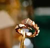 Designer Jewelry 925 Sterling Snake Anelli Silver Eternity Diamond Simulato Whitegold Piecio di matrimonio Croce Luxury Band Ring