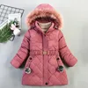 Outono e inverno meninas jaquetas quentes hoodies moda casaco à prova de vento aniversário natal casaco 4 5 6 7 8 anos de idade roupas infantis 240118