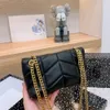 Loulou Designer Bag Piffer Shourdeld Crossbody Bags for Women Black Gold Silver Logo Luxurysハンドバッグブランドチェーンレターメッセンジャーバッグ