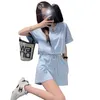 Fried Street Lässige Sportanzüge Damen Sommer Kurzes T-Shirt Tops Breite Beine Shorts Mode Laufen Zweiteilige Sets Damenbekleidung