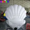 4mW (13.2ft) With blower wholesale Advertising Promotion inflatable sea shell with LED lights clam giant Mermaid stage dance parade decoration