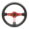 Volante per auto 14 pollici 350 mm Modifica Racing Pu Lega di alluminio Rally Sport Gioco simulato Piatto di mais profondo Ruote alla deriva Univ Dhmsf