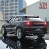 Electric/RC Car 1 24 Porsche Cayenne S Turbo SUV Alloy Car Model Diecasts Metal Toy Car Model Simulation Sode Light Collection Kids Gift F384L231223