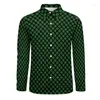 Herren-Freizeithemden, grünes Kleeblatt-Kleeblatt-Hemd, irisches St. Patricks Day-Langarmmuster, Y2K-Blusen, Herbst-Trend-Oversize-Kleidung