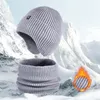 Ball Caps Wintermuts Sjaal Set Unisex Warme gebreide en cirkelhandschoenen voor heren