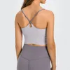 Chemises actives femmes soutien-gorge de sport avec coussinets Logo Sexy sangle croisée débardeur de Fitness dames entraînement haut court femme vêtements de sport vêtements de sport vêtements de Yoga