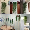 Fleurs décoratives 90 cm plantes artificielles vert soie tenture murale guirlande de feuilles de lierre feuilles de vigne pour la maison de mariage décoration de jardin faux