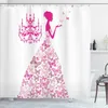Занавески для душа, свадебные занавески с цветочным узором, свадебные цветы, розовые розы, декор для ванной комнаты, женские водонепроницаемые шторы для ванной комнаты Girlspring