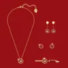 Swarovskis Halskette Designer Luxus Mode Frauen Original Qualität Kristall Hualuo Blume Blühende Auspicious Palace Schwan Öffnung Rotes Armband