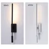 Vägglampor LED Light Nordic Minimalist Line Design Luxury och Simple Home Decoration Bedroom Study Office Living El Sandyha