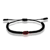 Braccialetti con ciondoli 2 pezzi Coppie abbinate per uomo Donna Rosso Nero Mix Infinity Love Amuleto fortunato tibetano