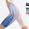 Pantaloncini attivi Capispalla sportiva stampata Tuta alta elastica attillata senza cuciture Gamba larga Yoga Sollevamento braccio Fitness Capris