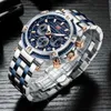 Outros relógios Minifocus aço inoxidável luxo esporte cronógrafo quartzo luminoso com para homens 24 horas moda mens es 0470g q240119