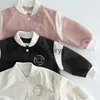 Jaquetas 2023 outono novo bebê de manga comprida casaco ldren casual zipper jaqueta criança meninos meninas desenho animado infantil roupas de roupas h240508