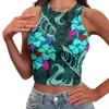 Women's Tanks Polynesian Tribal Pohnpei Totem Tattoo Prints Sexy Fashion Casual Sleeveless Tank Top Summer Outwear Knit Crop S-2XL