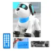 Rc Robot Electronic Dog Machine Bionic Intelligent Robot Dog Stunt Inverted Music Dancing Children Remote Control Toy Dog Pet 240117