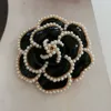 Pins, Brooches Big Camellia Pearl Brooch For Women Brand Desinger Broach CN Lapel Pin Collar Clips Broches Jewelry