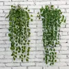 Decorative Flowers 90cm Artificial Plants Green Silk Wall Hanging Leaf Garland Ivy Vine Leaves For Home Wedding Party Garden Decoration Fake