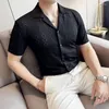 Polo da uomo stile estivo moda lavorata a maglia polo / moda maschile slim fit business camicie a maniche corte scavate in seta ghiaccio