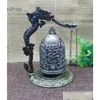 Arts et artisanat Grande serrure en bronze Banging Bell Monk Dragon Vente en gros Can Ring Ornements Feng Shui Décorations Artisanat Drop Deliv Dhmw4