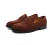 Suede echte jurk Loafers Men Designer Leermode Business Casual Party Wedding Slip-on Formal Office Shoes Flats 897